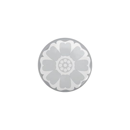 CafePress White Lotus Tile 1" Round Mini Button, White, One Size