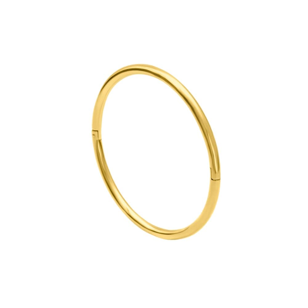 PALMONAS 18k Gold Plated Classic Gold Bangle Bracelet for Women - Jewellery Gift for Girls & Women | Waterproof & Anti-Tarnish Bracelets, Stylish & Trendy Bracelets for Ladies