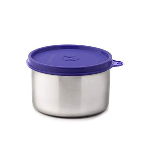 SIGNORA WARE Steel Round Big Container With Lid - 500 Ml (Clear_Free Size)