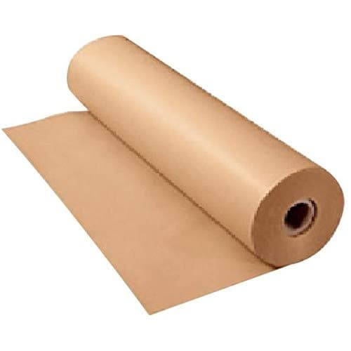 MMWILLCARE Arts Golden Kraft Paper Roll & Jute Twine for Gift Wrapping - Recycled Made in INDIA (16 Inch X 20 Meter)