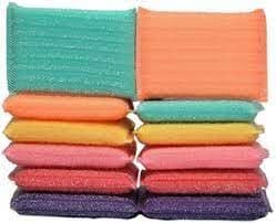 PARKLE-G Foam Pad Scrubber Kitchen Utensil Scrubber Pad Kitchen Scrubber for Dishwashing/Utensils/Tiles | Cleaning Scrub Pad, Scrub Sponge, Sponge Wipe Pack of 12