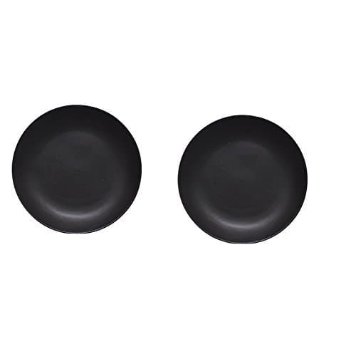 Caffeine Ceramic Handmade Stoneware Black Matte Dinner Plates10 inch Set of 2 Ceramic Plates for Dinner (Microwave & Dishwasher Safe)