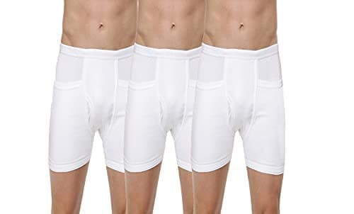 RAMRAJ COTTON Mens 100% Soft Combed Fine Jersey White Target Trunk (Pack of 3)