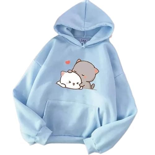 fabitto Bear Long Sleeve Fleece Hoodie Sweater Pullover Hoodie for Women