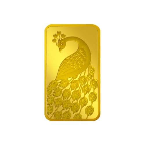 MMTC PAMP 24K (999.9+) Purest 2 g Gold Bar, Peacock 2 g Coin, LBMA Certified