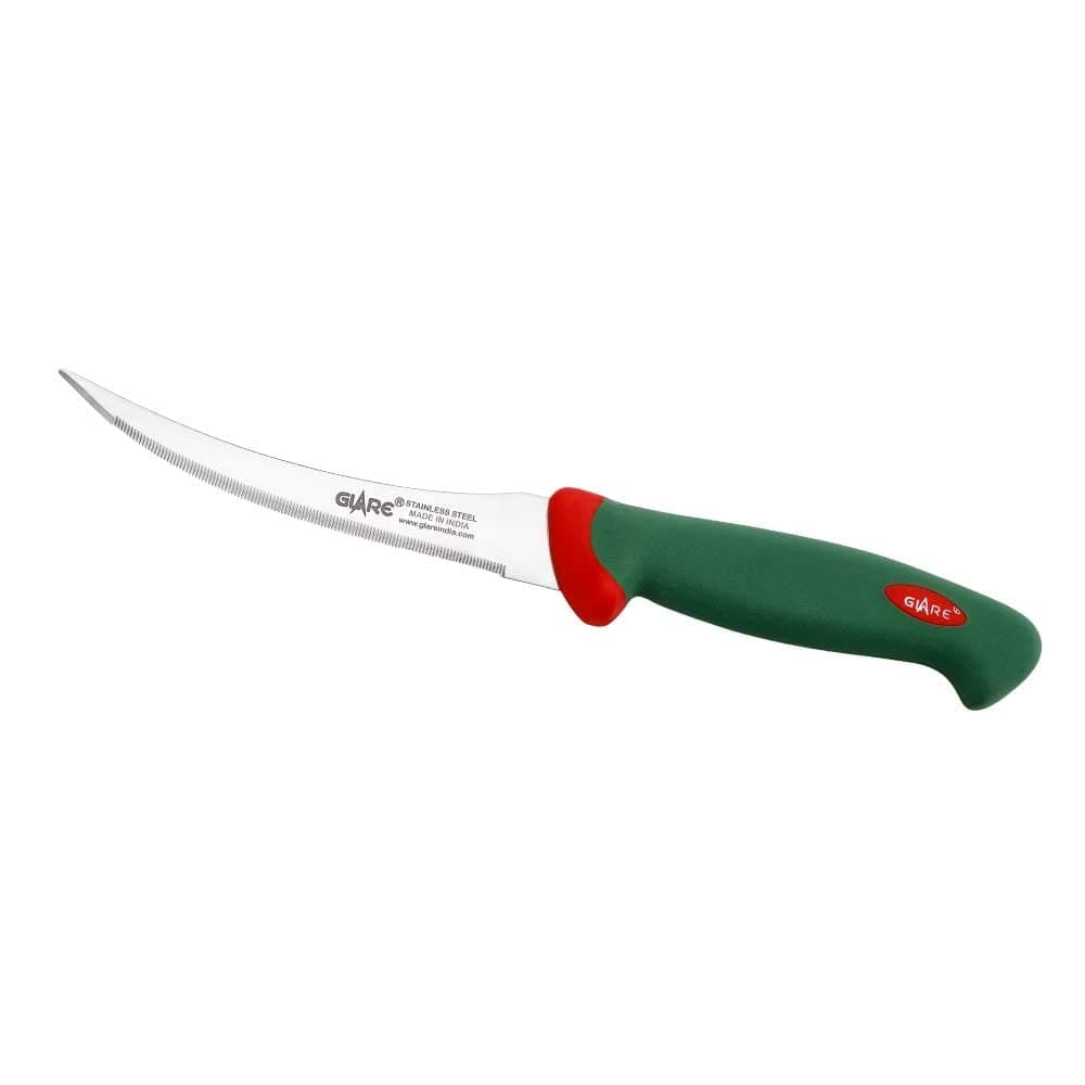 Glare GA-104 Kitchen Tomato Knife for Cutting Tomatoes, Also Fruits and Vegetables for Professional Home Use - 210MM (Stainless Steel)