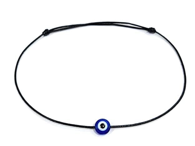 SUSVIJ TRENDING EVIL EYE BLACK THREAD ANKLET_Silk Dori For Girls| Women| Teenager Free Size