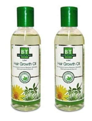 Boericke & Tafel B&T Hair Growth Oil - Promotes Hair Growth | Strengthens Hair Root & Helps Reduce Hair Fall | Helps Fight Dandruff with Olive Oil, Arnica Montana, Jaborandi - Pack of 2 -(200ml)