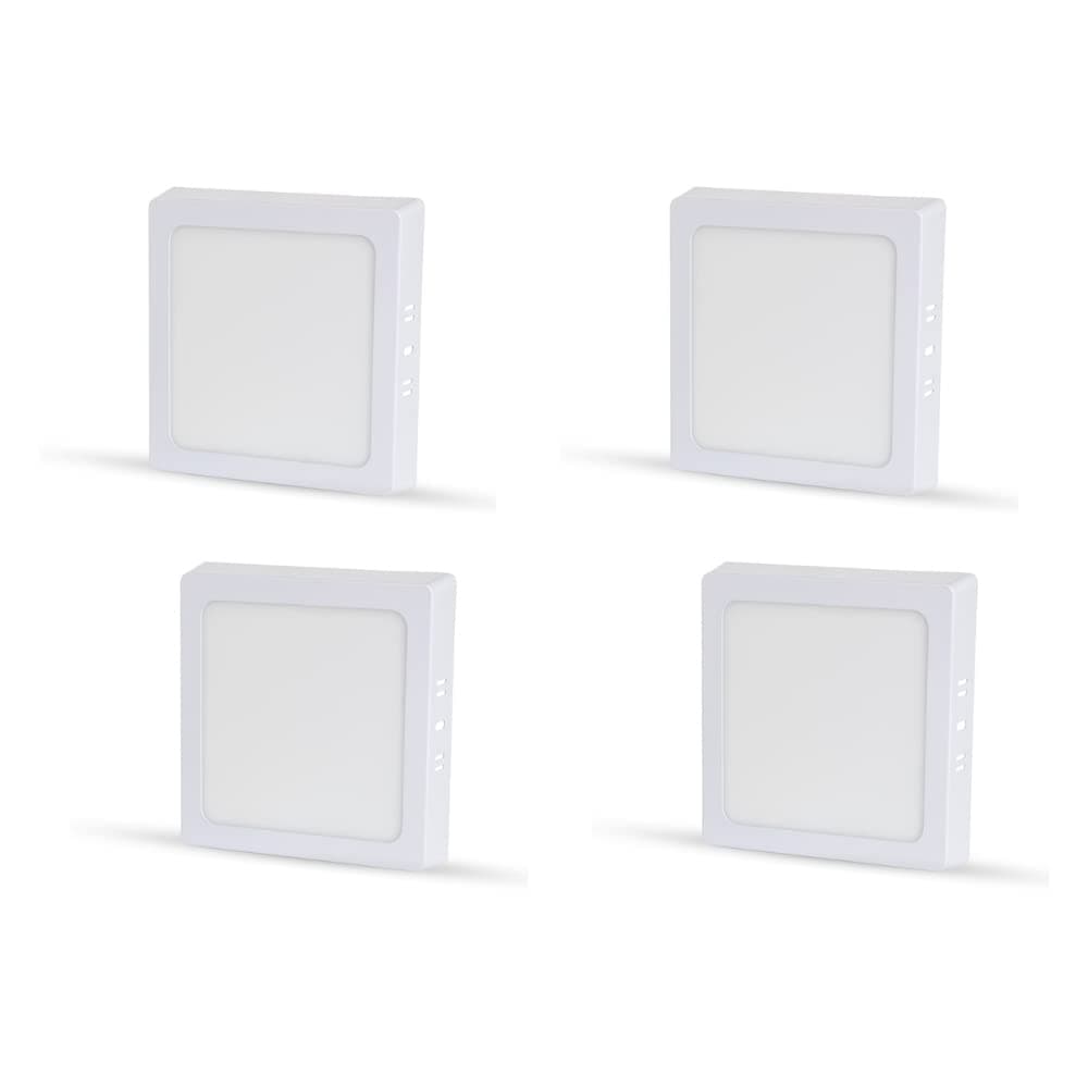 D'Mak 6W LED IP50 ' Dust Proof Square Surface Panel Lights with IC Driver Energy Super Saver - White 6000K (Pack of 04)