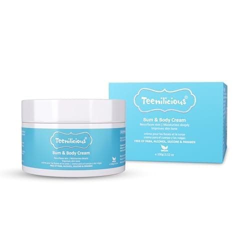 Teenilicious Bum Body Cream for Butt Acne 100gm - Improves Rough and Bumpy Skin, Reduces Butt Acne, Boosts Deep Moisturisation, Unclogs Skin Pores, Evens Skin Tone