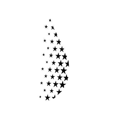 SIGN EVER Guitar Sticker Fretboard Acoustic Electric For Guitar Wall Bedroom Electric Star Black Decals L x H 9 .5 x 25.5 Cms