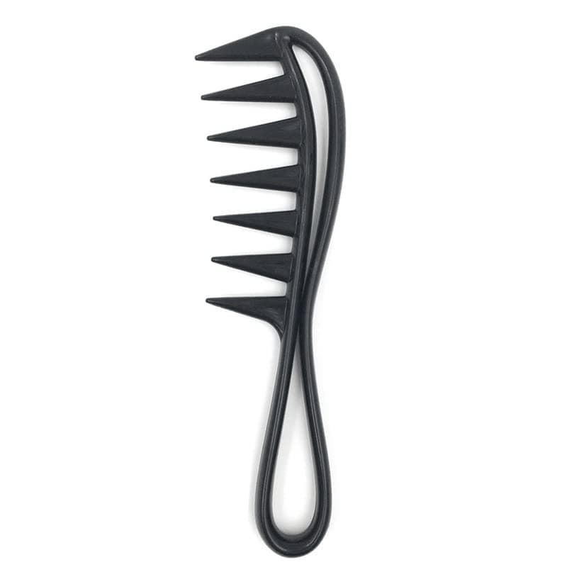Faigy Wide Tooth Detangling Comb Shower Flexible Comb Wide Spacing Teeth Comb Anti-Static Detangling Shampoo Comb for Long, Thick, Curly, Wet, Dry and Most Hair Types Black