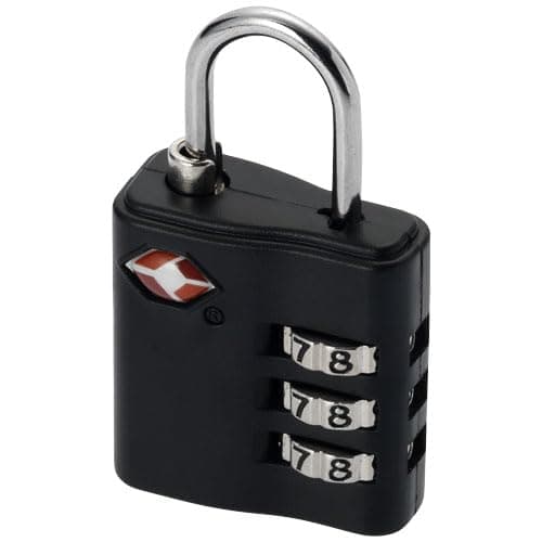 Azinoor TSA Luggage Locks (1 Pack) -3 Digit Combination Steel Padlocks - Approved Travel Lock for Suitcases & Baggage - Black