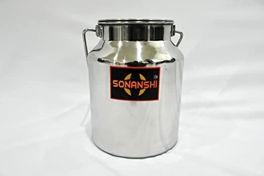 Sonanshi Stainless Steel Jointless Milk Can/Milk Barni/Milk Pot/Oil Can (with Lid)
