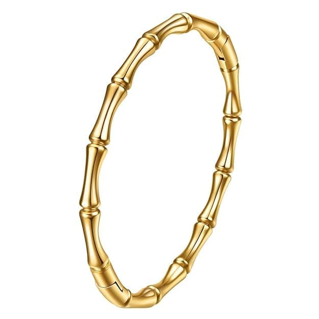MEENAZ Anti Tarnish Stainless Steel Bracelet for Women | Stylish Gold Bangle | One Size Fashion Wrist Band | Elegant Jewellery Gift for Girls & Ladies