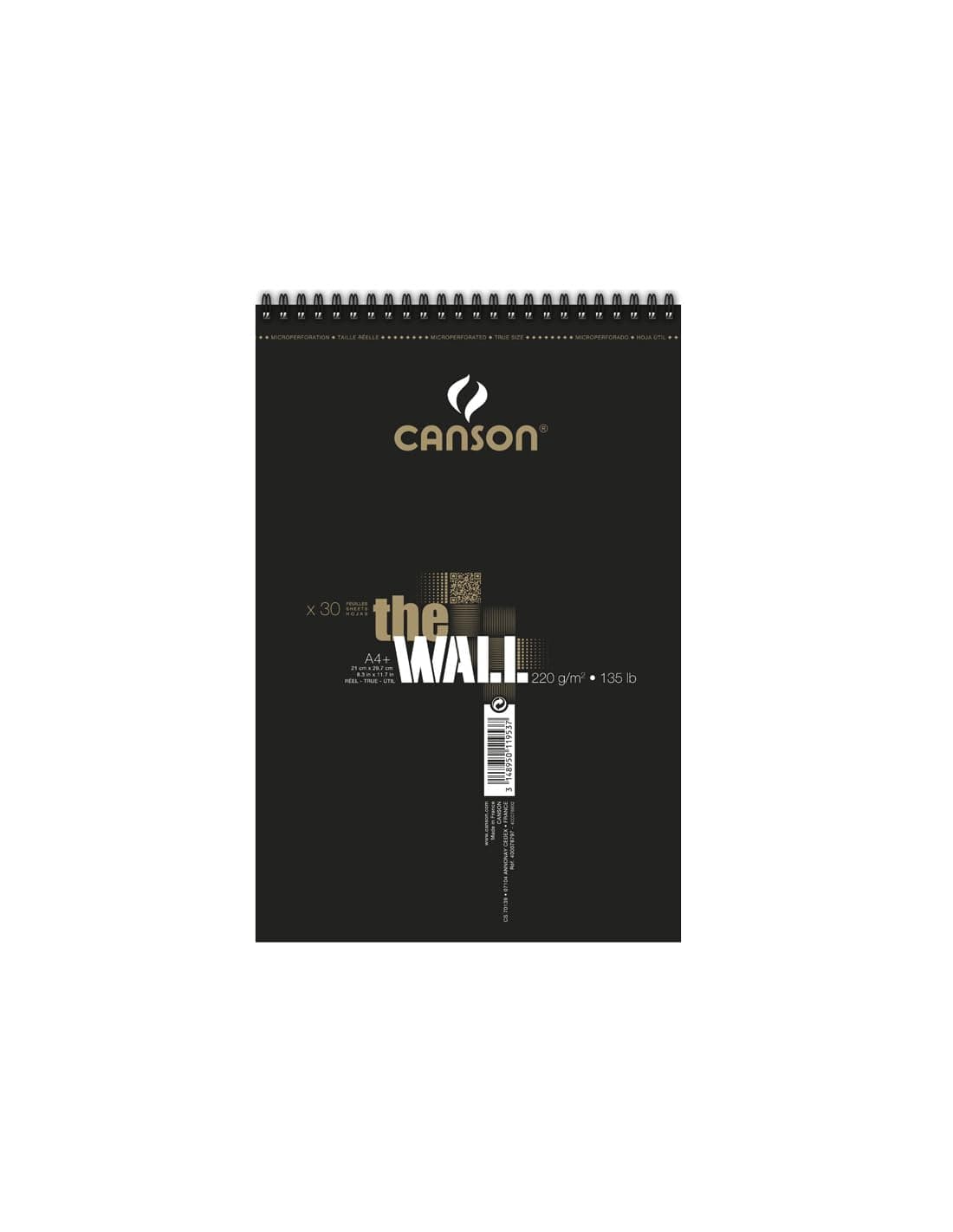 Canson The WALL Sketchbook - 8.26'' x 12.36'', Wirebound, 30 Sheets