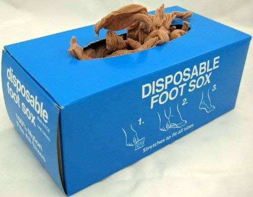 Disposable Foot Socks, DISPOSABLE FOOT SOX, Tan- One Gross, 144 pcs