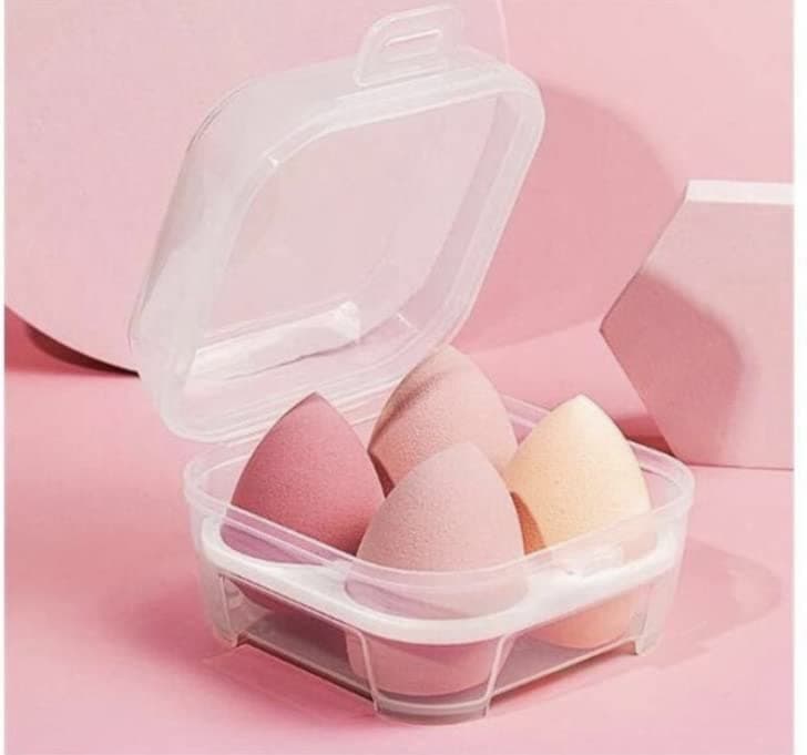 feelhigh cosmetics Blender Sponge 4 Pcs in A Storage Box