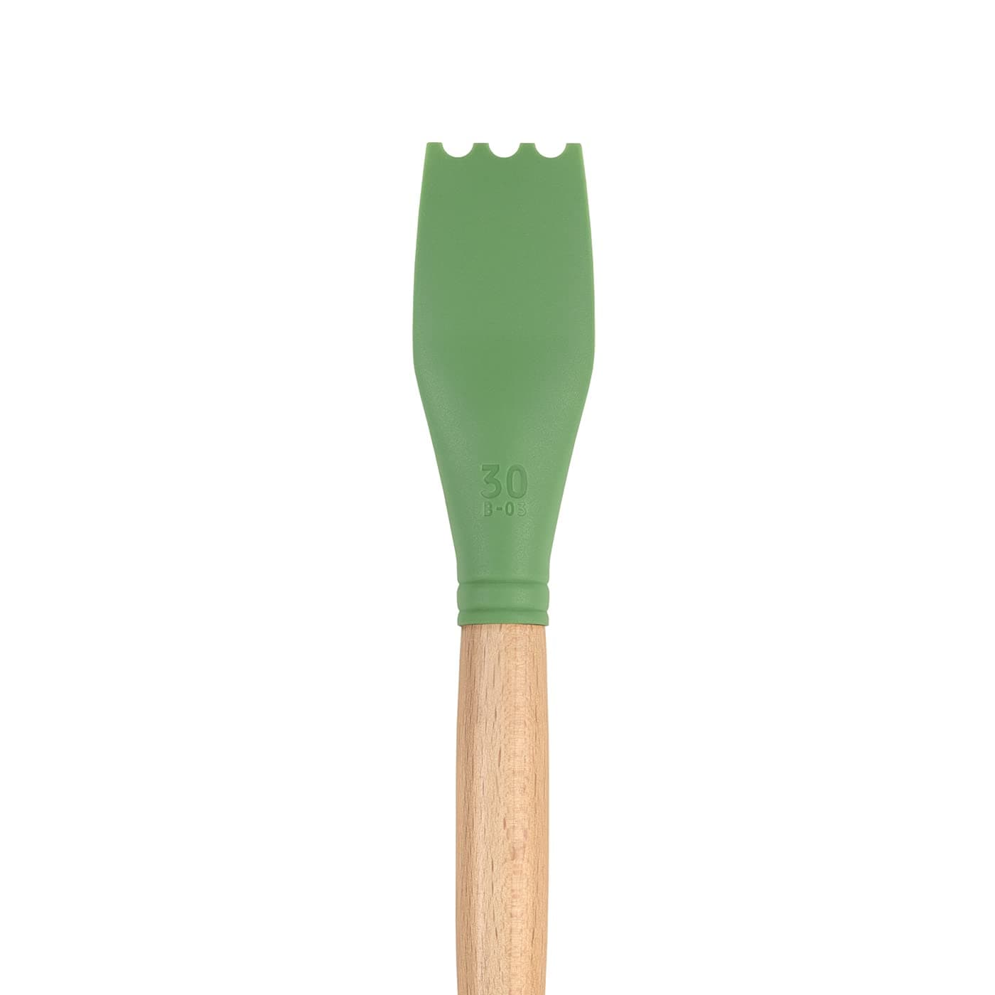 Princeton Catalyst Silicon Blade Tool | Crafted from Flexible Silicon On Wooden Handle | Ideal for Acrylics, Oil Paints & Heavy Gel Mediums | No. 3, Shape - B30-03, Colour - Green, Size - 30 mm