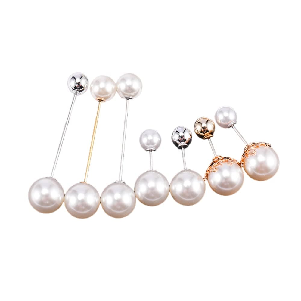 Kofati 7PCS Pearl Brooch Pins, Shawl Clips for Women Dress Clothing Decor