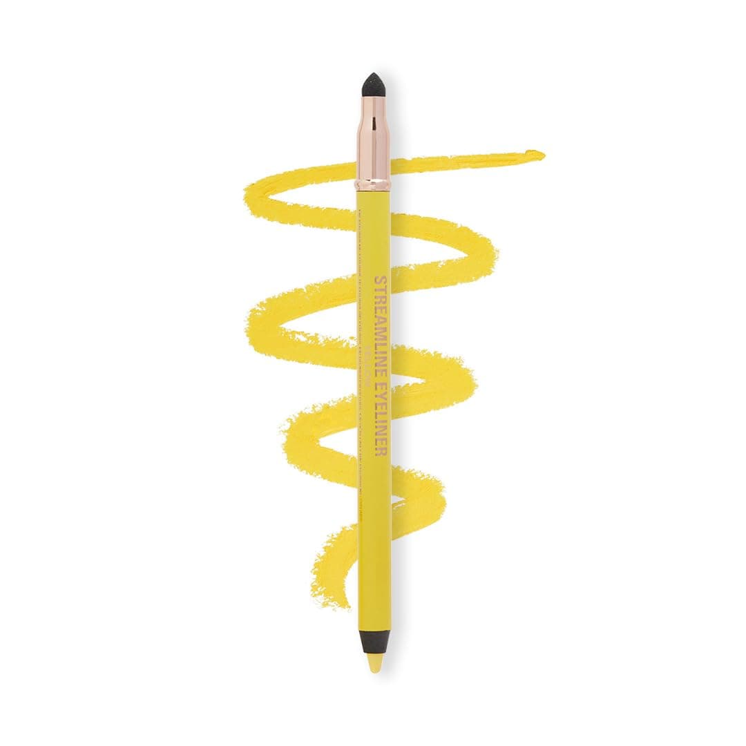 Makeup Revolution XX Revolution Streamline Waterline- Eyeliner Pencil-Yellow |Ultra Creamy And Pigmented Texture |Smooth And Buttery Application |Smudge Proof|Built In Smudger For Smokey Looks|1.3Gm