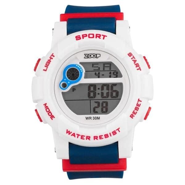 Zoop Digital Watch with White Case, Digital Dial & Blue Strap for Boys Kids, from House of Titan - 16050PP01W