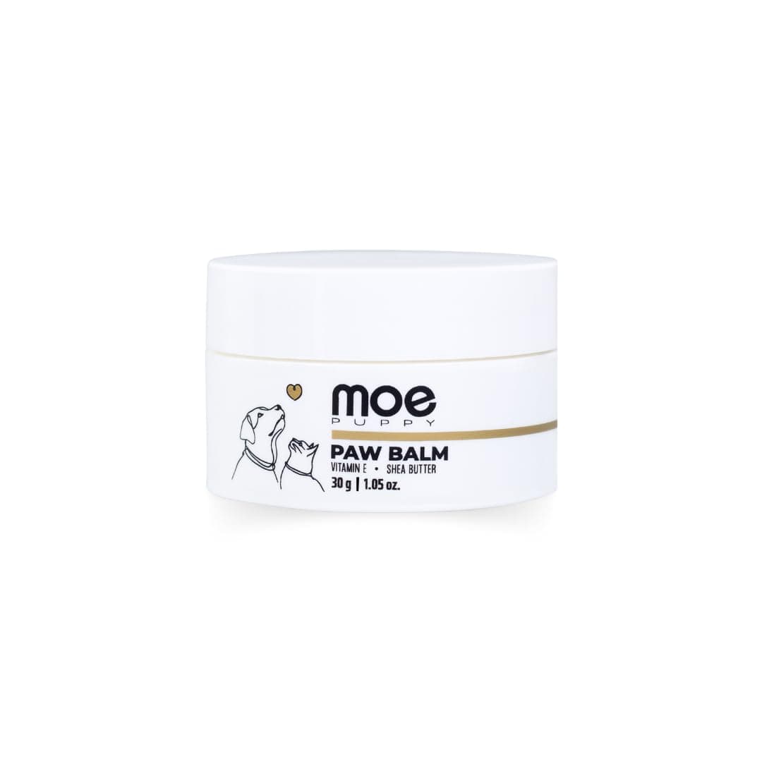 Moe Puppy Natural Paw Balm for Dogs & Cats | Lick Safe Paw Balm for Cracked & Dry Paws and Nose | Heals, Repairs & Moisturizes Paws, Elbows & Dry Itchy Nose (30 g) (Pack of 1)