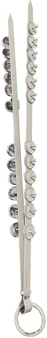 JAPS BIZ® Musical Instrument Steel 30 inch Silver Chimta Instrument for Dhol/Kirtan