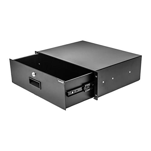 NavePoint Server Cabinet Case 19" Rack Mount DJ Locking Lockable Deep Drawer with Key 3U