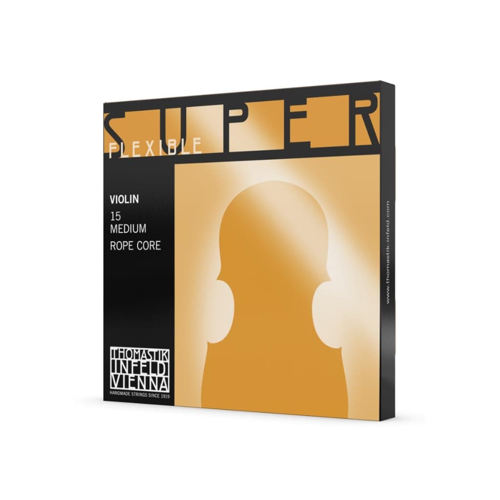 Dr Thomastik-Infeld15 Superflexible Violin Strings, Complete Set, 4/4 Size, Steel Core with Ball End E String