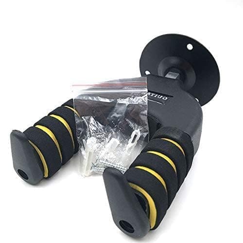 Neowood (GH-M Premium Strong Metal Base Automatic Lock Wall Mount Hanger for Guitars Bass Ukulele.