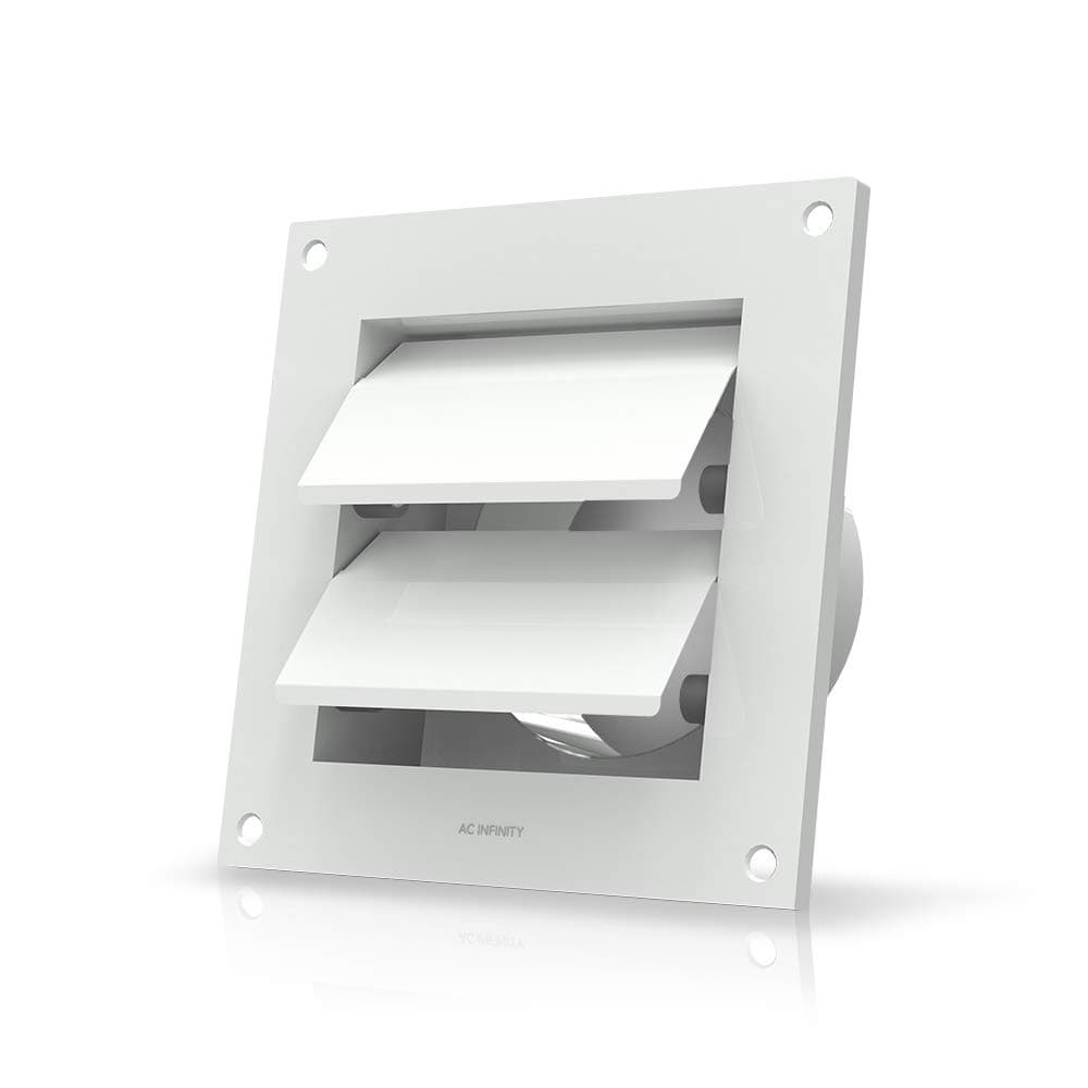 AC Infinity Wall Mount Duct Shutter, 100mm Outdoor Louver Gable Vent Hood
