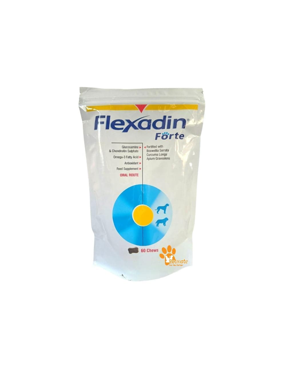 PETMATE YOUR PAW PARTNER Flexadin Forte - Joint Support Tablet for Dogs (Pack of 60 Chews)