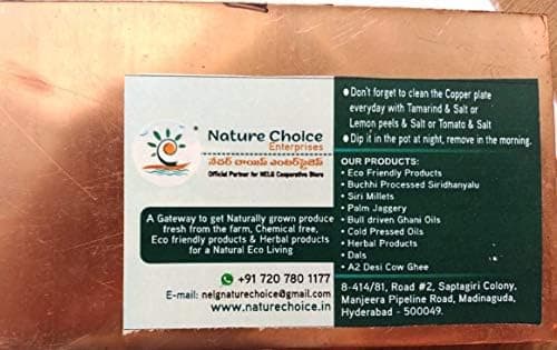 Nature Choice Pure Copper Plate for Making Structured Water (Normal - 10 Ltrs Thin)