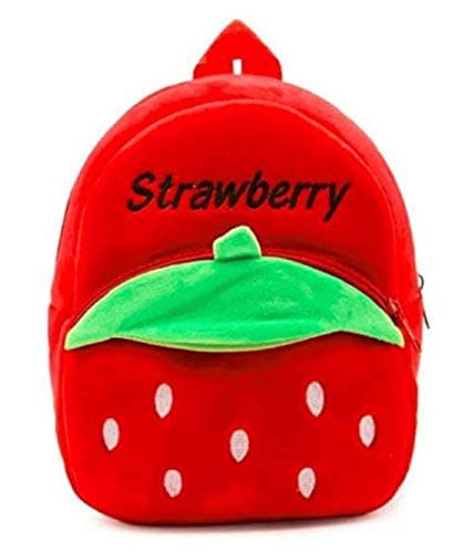 blue tree Cute Kids Backpack Toddler Bag Plush Animal Cartoon Mini Travel Bag for Baby Girl Boy 1-6 Years, Ideal for Gifting for Kids (Red-Strawberry)