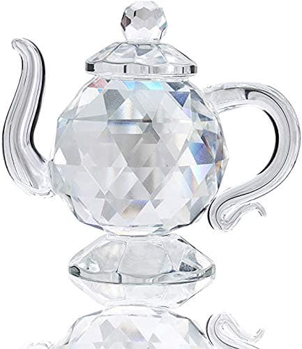 H&D HYALINE & DORA Crystal Teapot Figurine Chinese Collection Ornament Home Office Decor 1.7-Inch