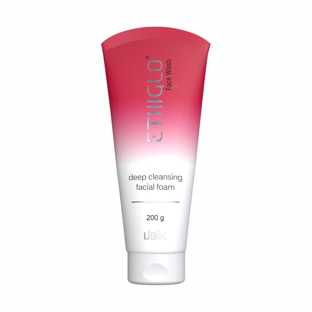 Ethiglo Deep Cleansing Facial Foam Face Wash for Healthy, Soft and Smooth Skin | Removes Dirt, Impurities and Excess Oil | Suitable for All Skin Types | 200ml