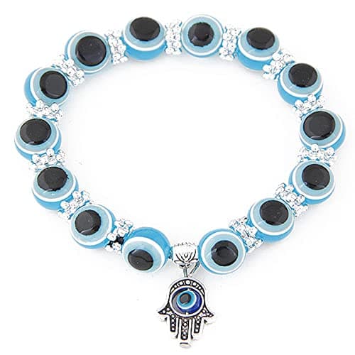 YouBella Jewellery Evil Eye Bracelet for Girls and Women (Light Blue)