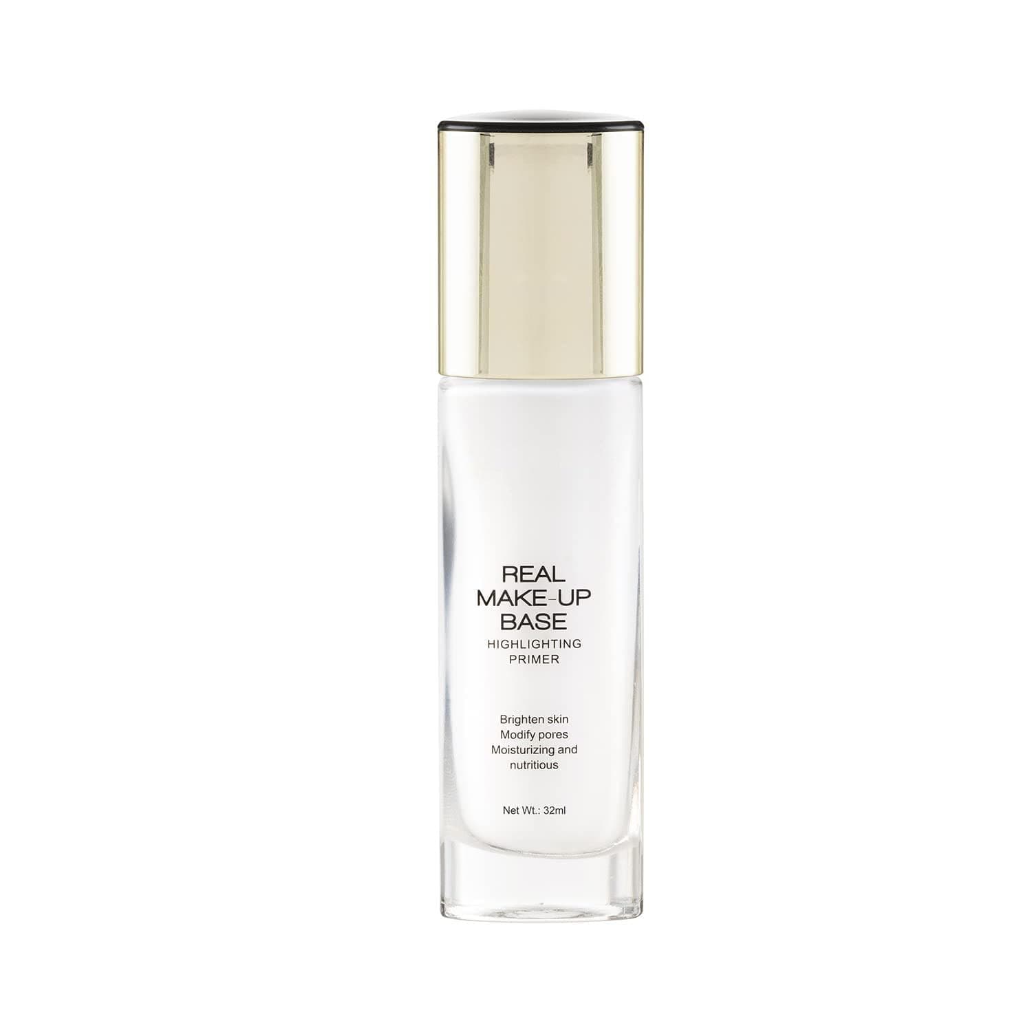 Swiss Beauty Real Makeup Base Highlighting Primer| Skin-Hydrating Poreless Primer With Natural Glow Finish For Face Makeup |Shade - (01- Natural Tint, 32 Millilitres)
