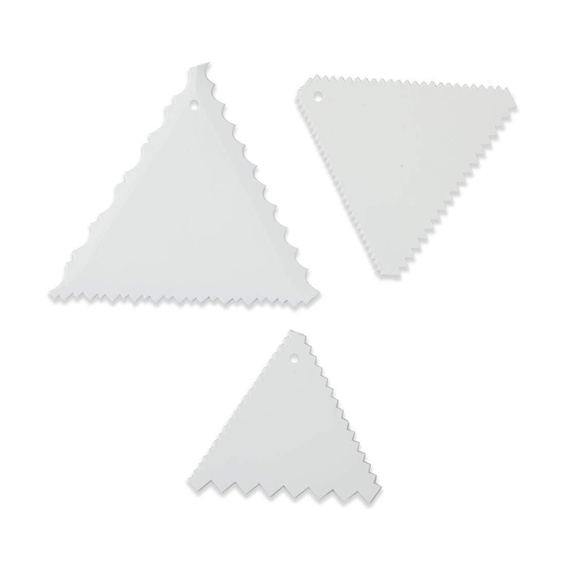 Wonderchef Ambrosia Cake Scrapers (3-in-1) - White, 1.49mm Thickness