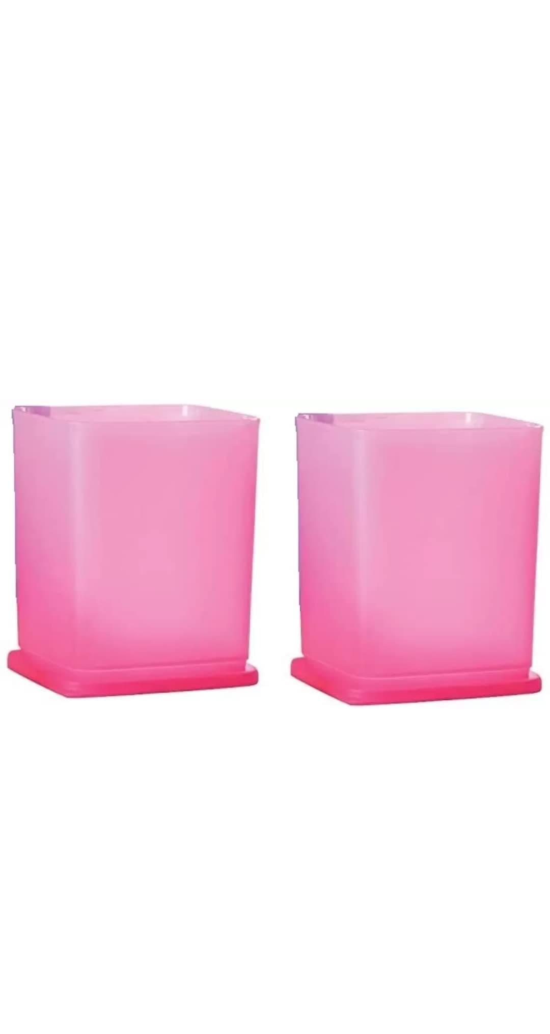 Tupperware Plastic Square Fruits Vegetables Storer Refrigerator Container Cubix 18L 2Pc, Blue