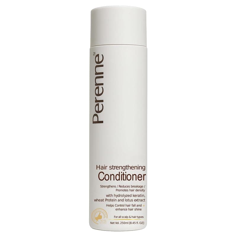 Perenne Hair Strengthening Conditioner with Hydrolyzed Keratin and Wheat Protein (250 ml) - Helps to Hair Fall control, Promotes Hair Growth for All Hair Types
