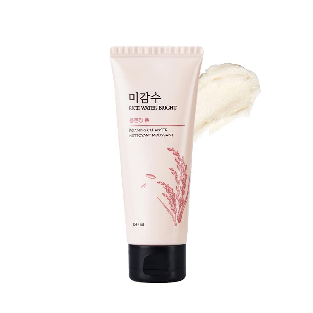 The Face Shop Rice Water Bright Foaming Face Wash 150ml | Korean Skincare | For Glowing, Hydrated & Even Skin Tone | All Skin Types | Vegan