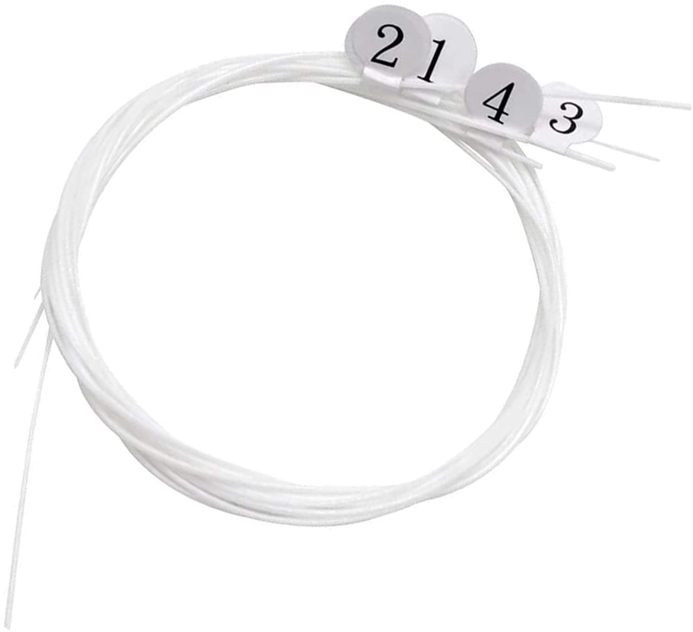Kadence UK01 Home Series Ukulele Nylon Strings | 4-String Set (G-C-E-A) | Warm Mellow Hawaiian Tone | Numbered Strings for Easy Setup | Compatible with Soprano, Concert & Tenor Uke | White