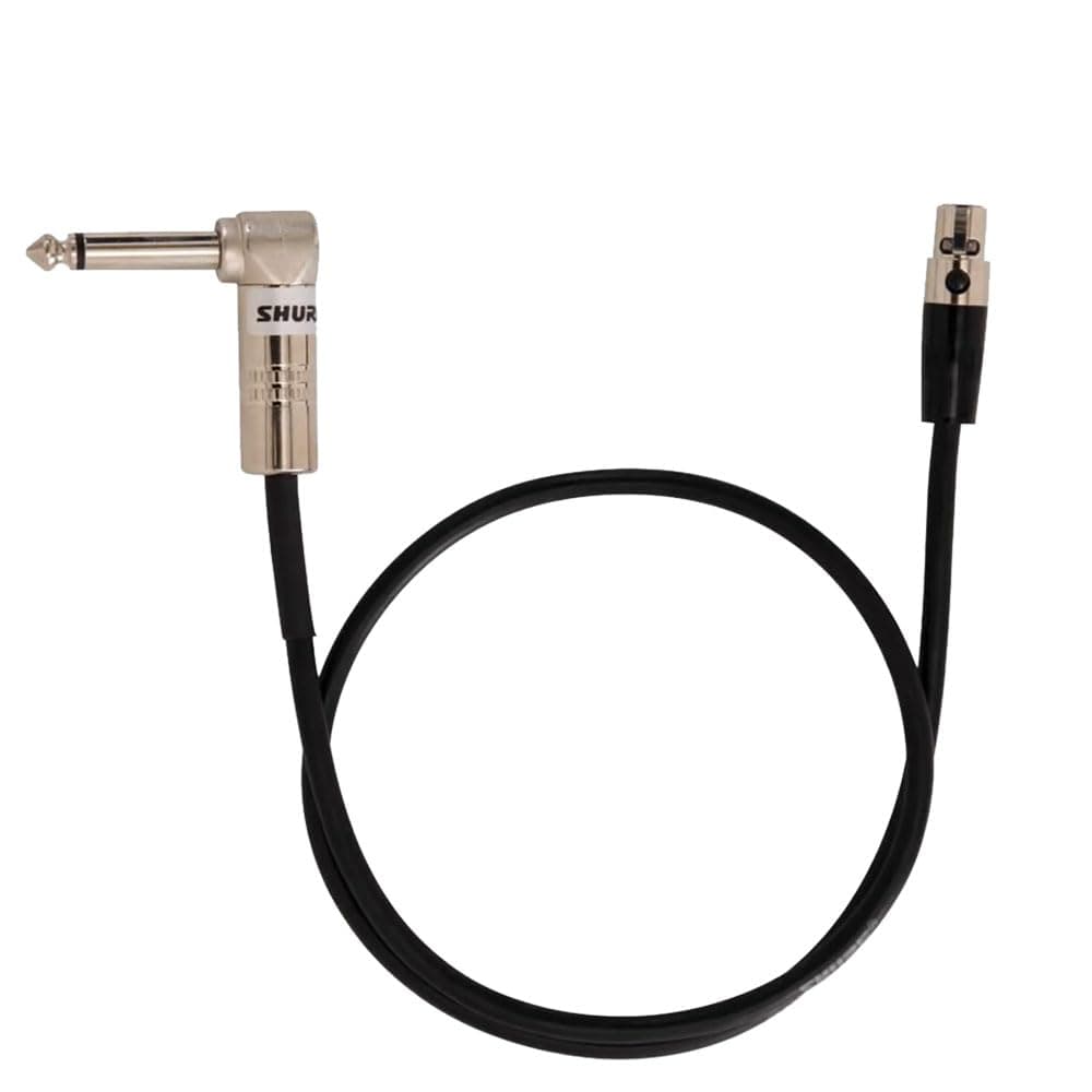 Shure WA304 2-Feet Instrument Cable, 4-Pin Mini Connector (TA4F) with Right-Angle 1/4-Inch Connector(Black)