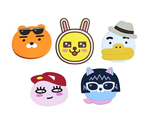NILKANTH - 5PCS Silicone Coaster Colorful Animal Coaster Cup Mat for Drinks Durable Non-Slip Hot Pads Protection Furniture Damage for Home and Kitchen Use.