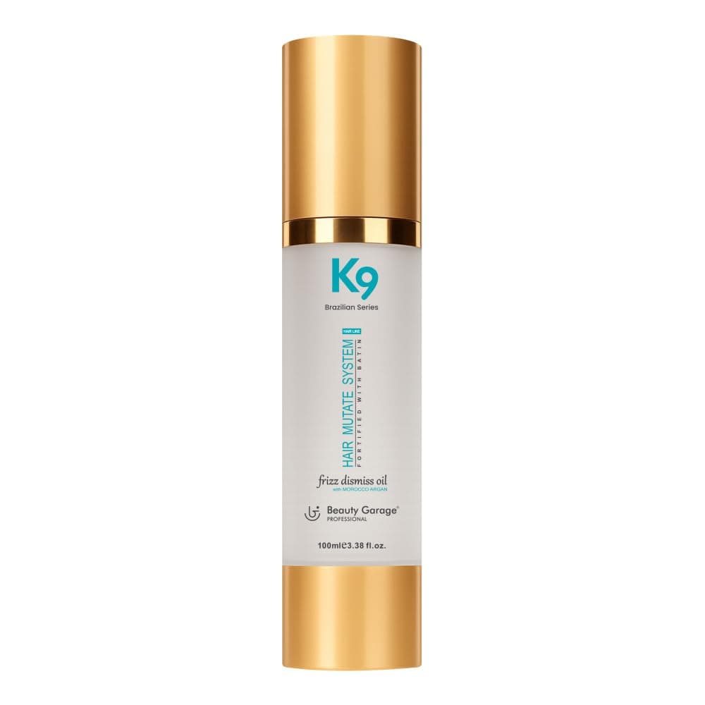 Beauty Garage K9 Frizz Dismiss Hair Oil, 100 ml Anti Dandruff Hair Oil with Morocco Argan & Camellia for Smooth and Manageable Hair, Unscented, Daily Hair Care