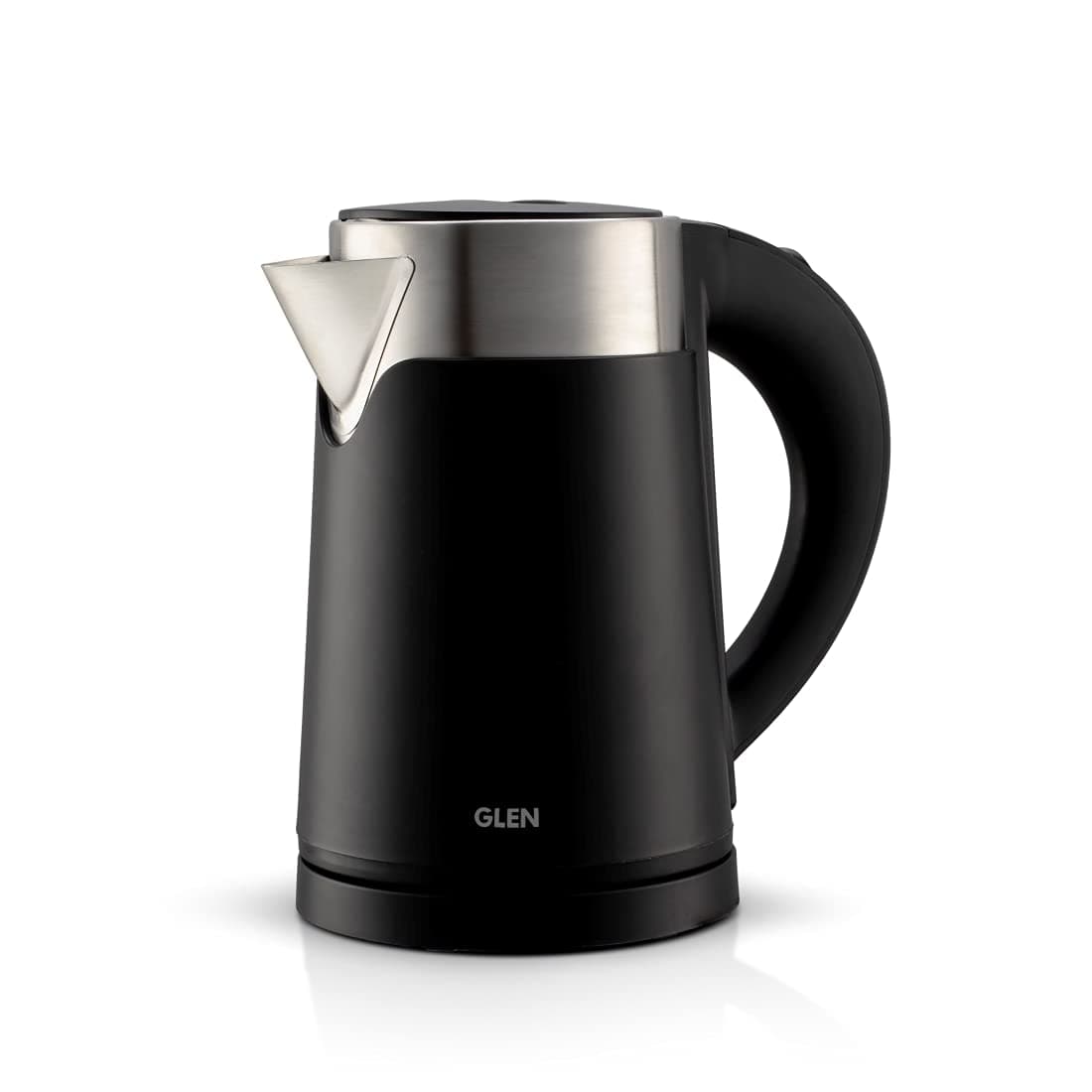 Glen Electric Kettle 800ml, Plastic Clad Stainless Steel, Cordless, 360° Rotation Base, Auto Shutoff, 800W, Kettle for Hot Water & Tea - Black (9004)