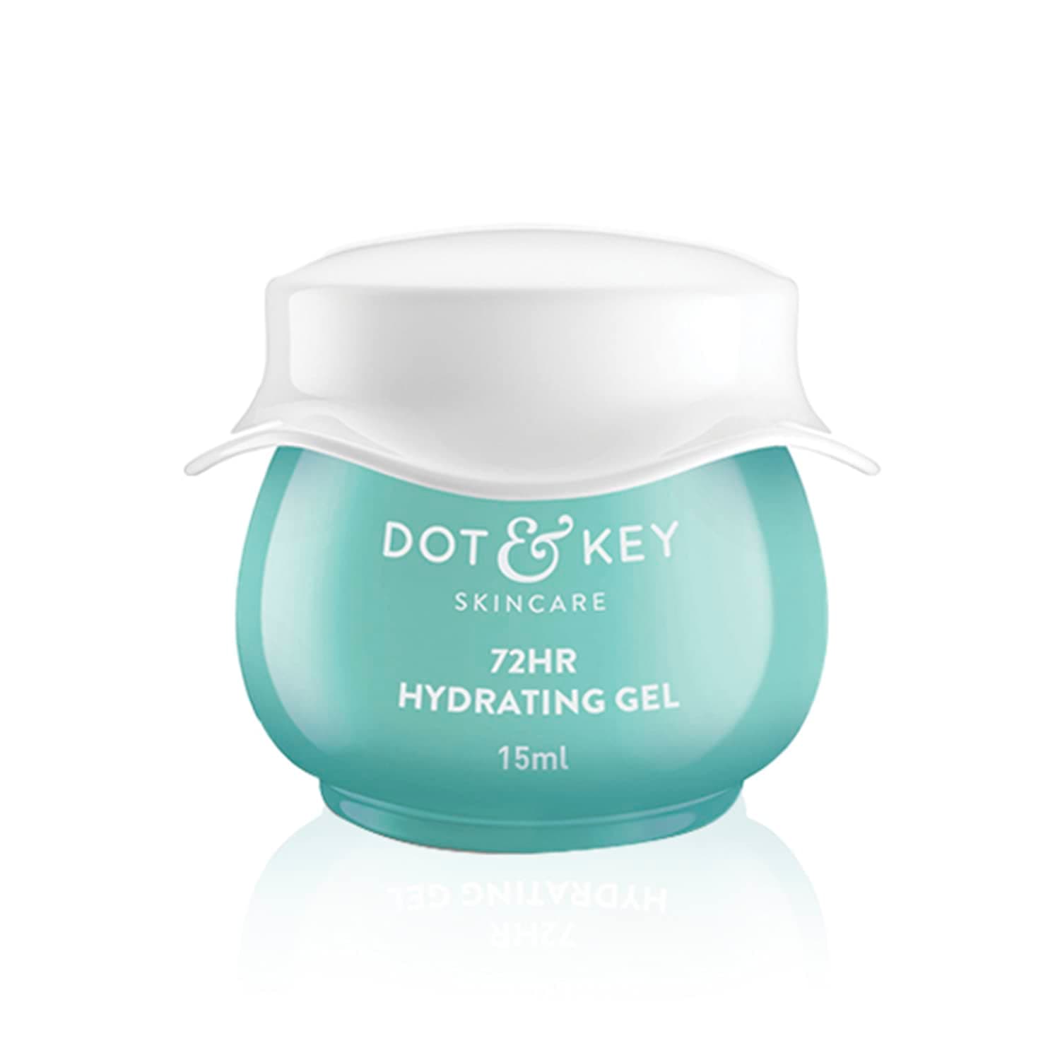 Dot & Key 72HR HYDRATING GEL + Probiotics Moisturizer for Face | With Hyaluronic Acid, Kombucha & Rice Water | Lightweight gel Moisturizer | For Dull, Tired & Uneven Skin Tone I For All Skin Types | 15ml