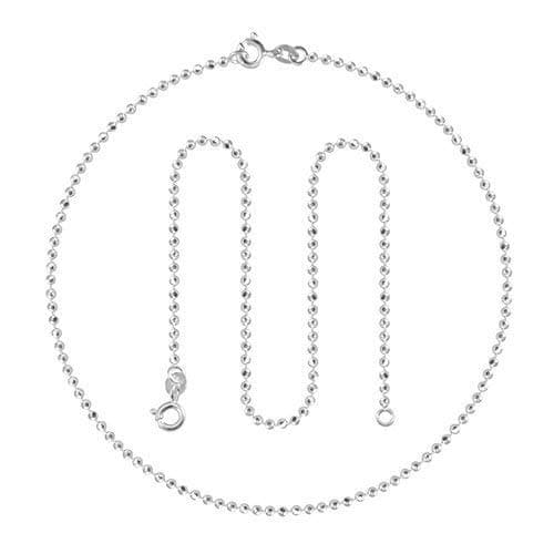 ELOISH Sterling Silver Ball Beaded Adjustable Anklets for Women